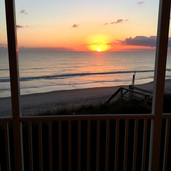 sunset, melbourne beach, florida, travel