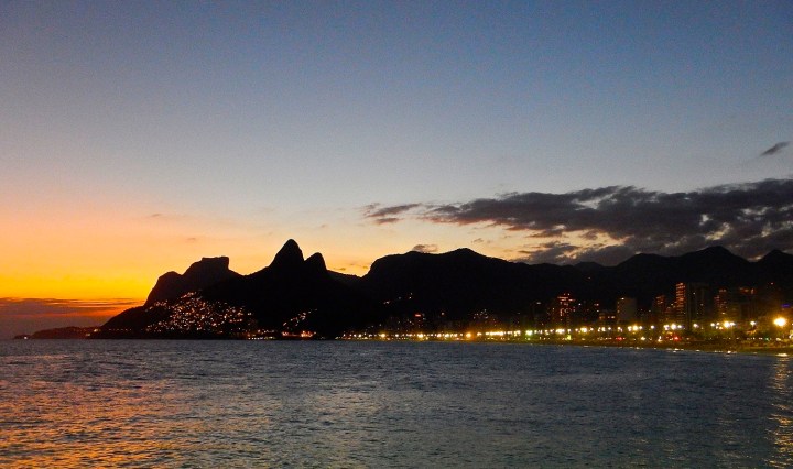 sunset, rio, brazil, travel