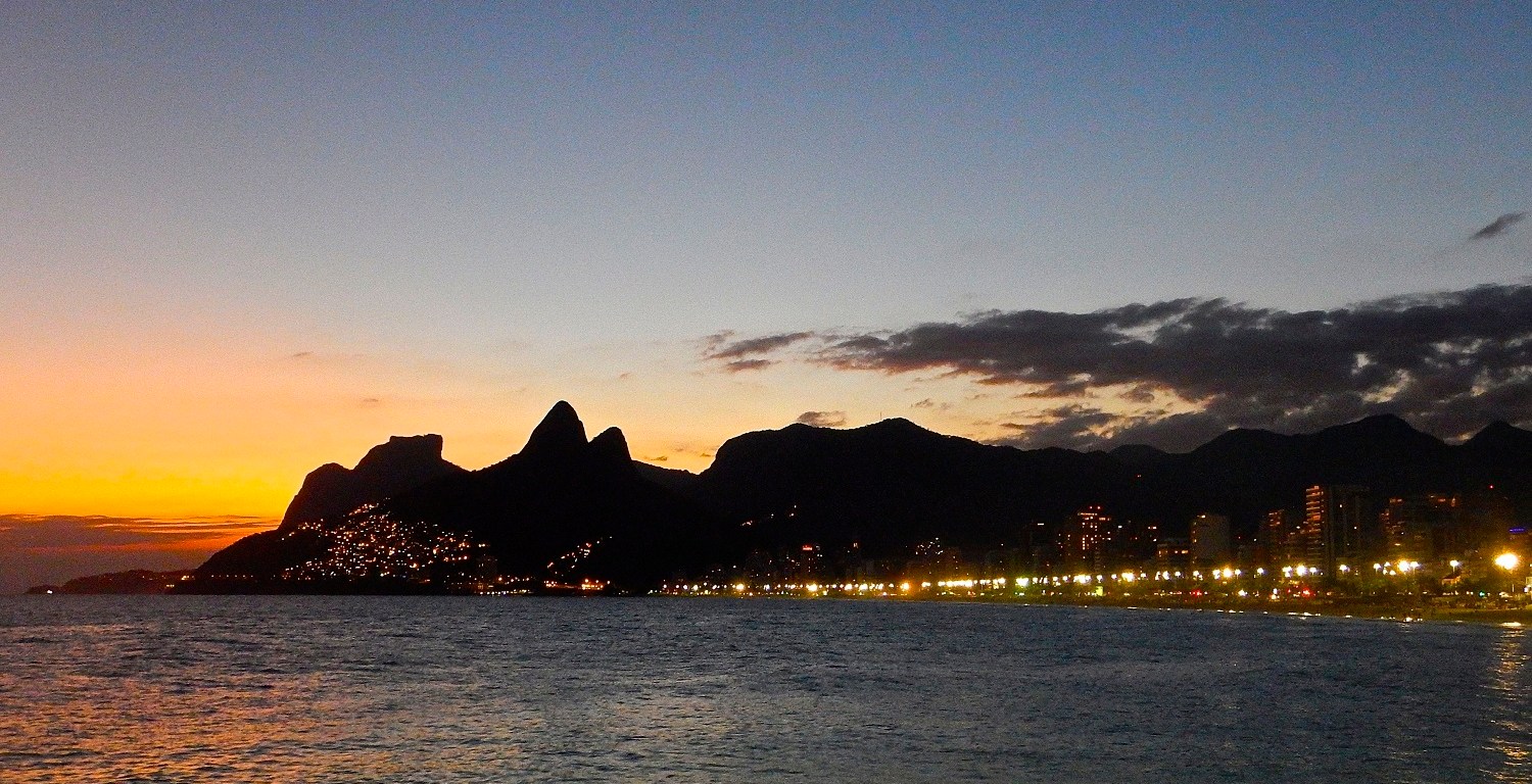 sunset, rio, brazil, travel