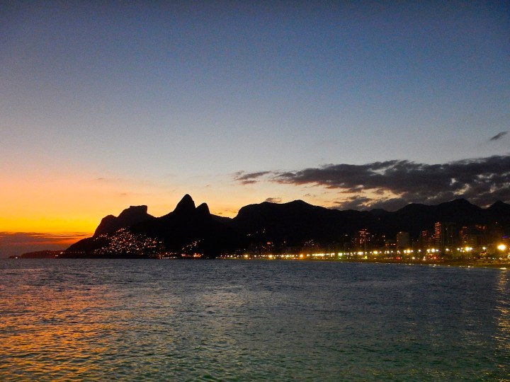 sunset, rio, brazil, travel