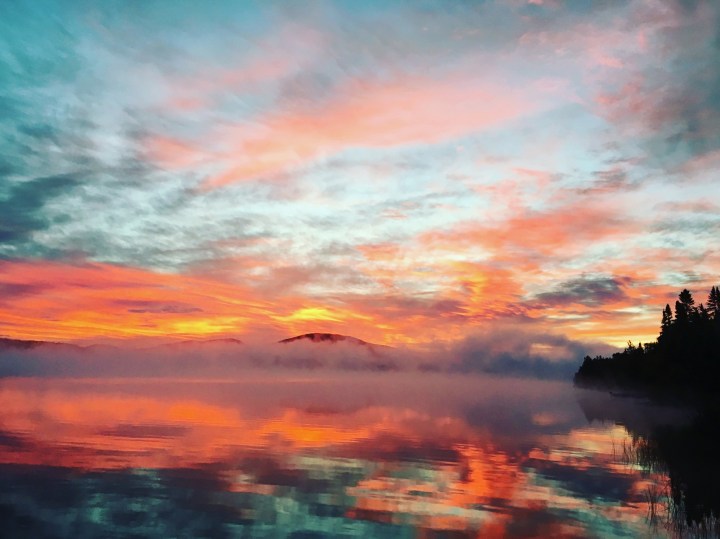 sunrise, kennebago, maine, nature